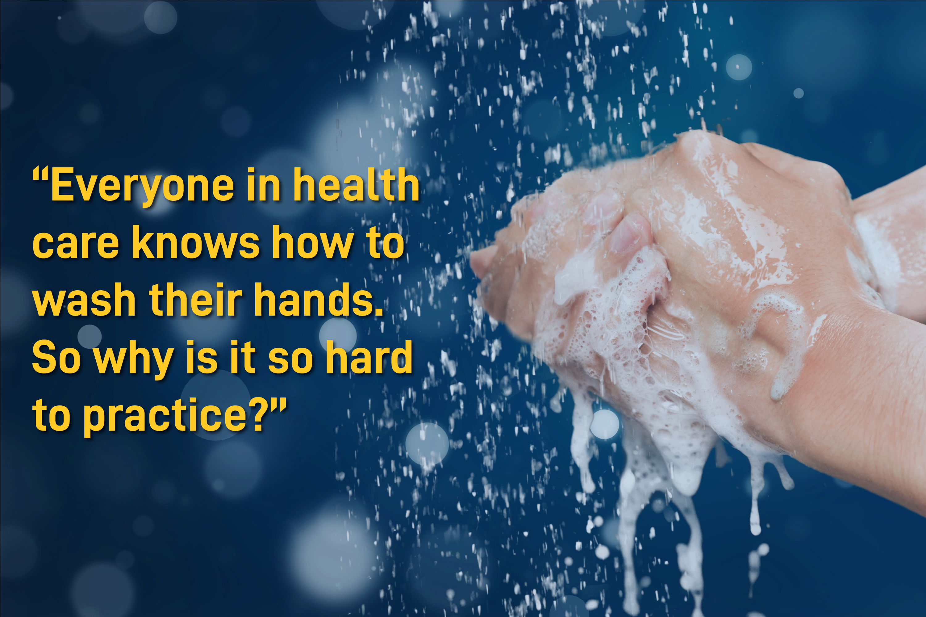 Image of hands being washed with soap and water