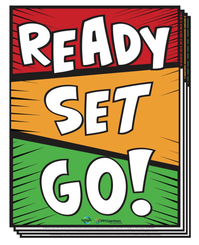 Screen shot of resource cover that includes the words, "ready," "set," and "go."