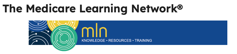 Screen shot of Medicare Learning Network logo