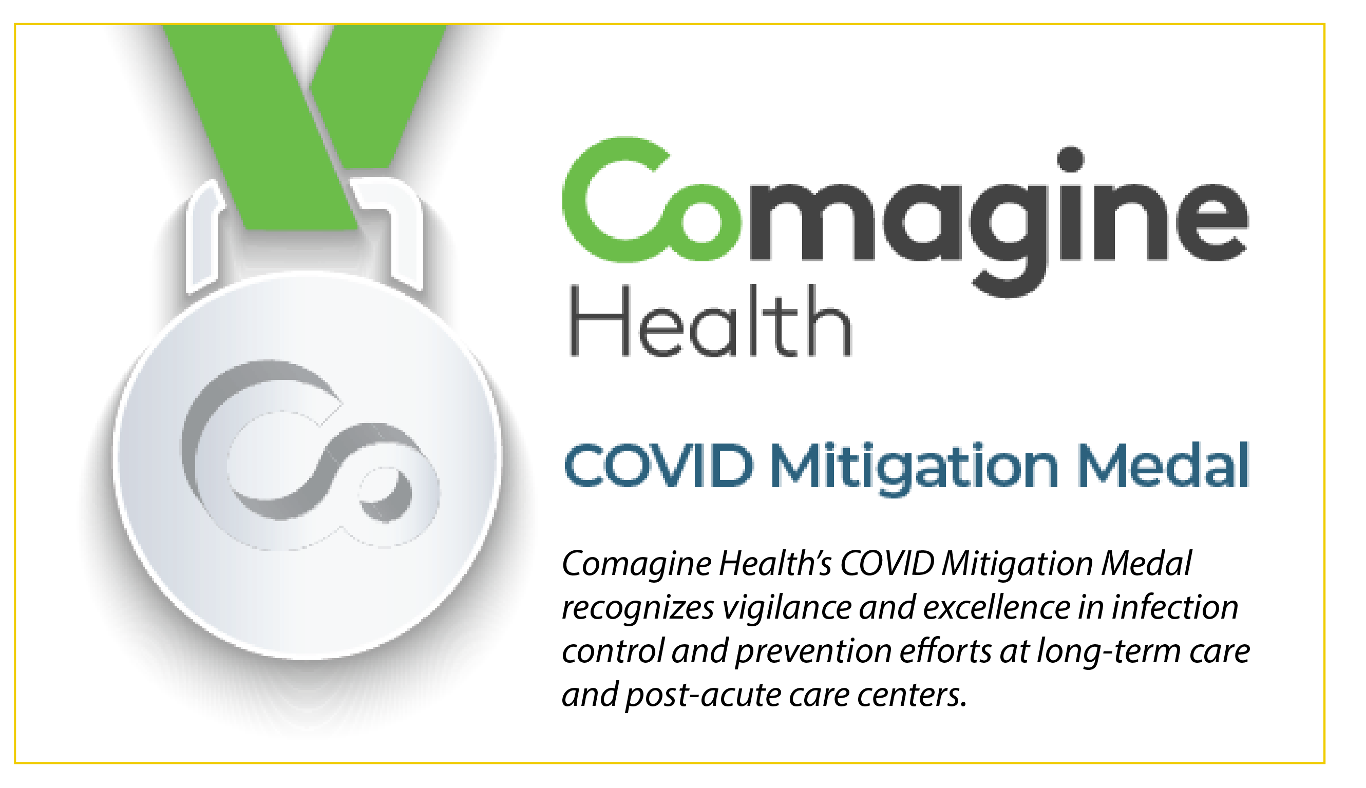 Comagine Health Mitigation Medal Screenshot