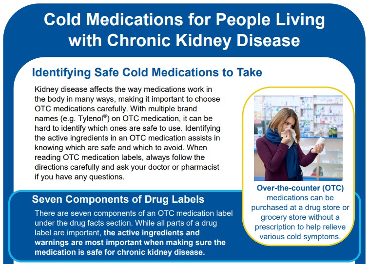 Cold Medications for People Living with CKD resource guide