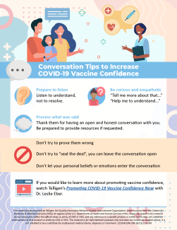 Screenshot of Conversation Tips to Increase Vaccine Confidence Flyer