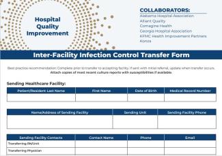 Inter-Facility Infection Control Transfer Form