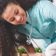 Nurse with patient