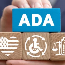 ADA Americans with Disabilities blocks and icons