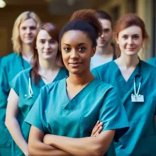 Image of Male and Female healthcare staff.