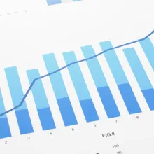 Data points presented as line, pie and bar charts