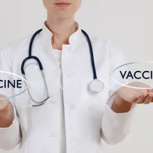 Clinician weighing no vaccine or vaccine