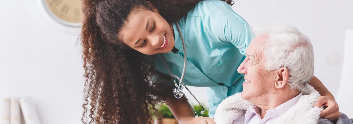 Nurse with patient