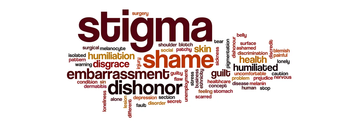 Word cloud around the word stigma