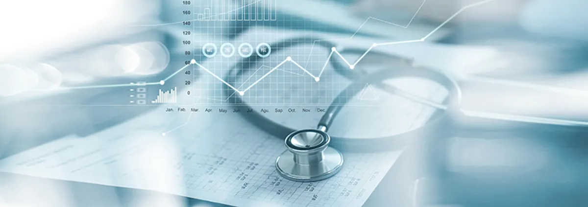 stethoscope with data points 