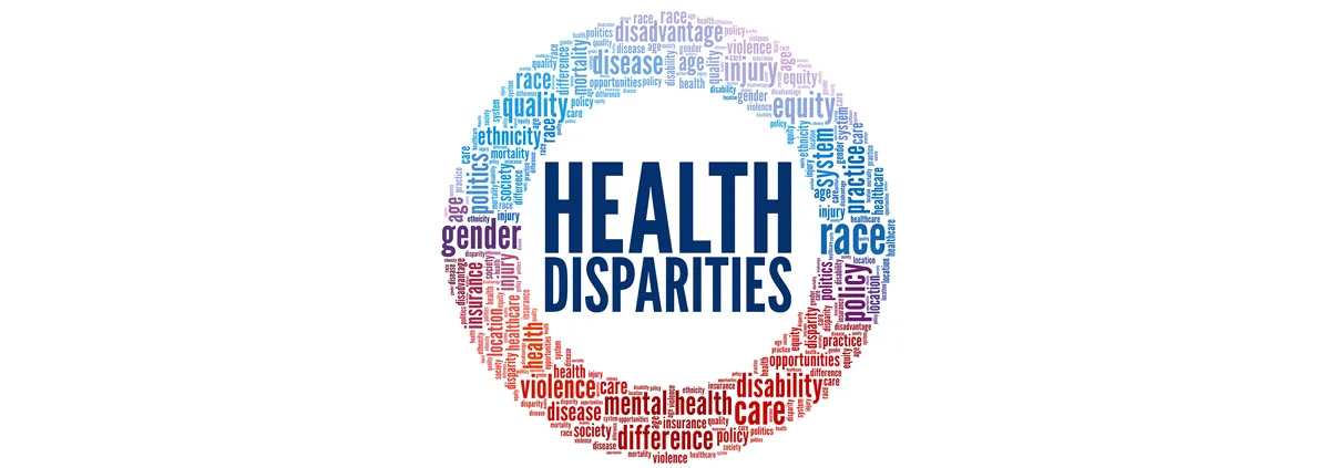 Health disparities word cloud